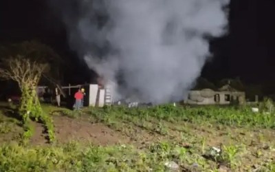 Residência é completamente destruída por fogo em Agrolândia