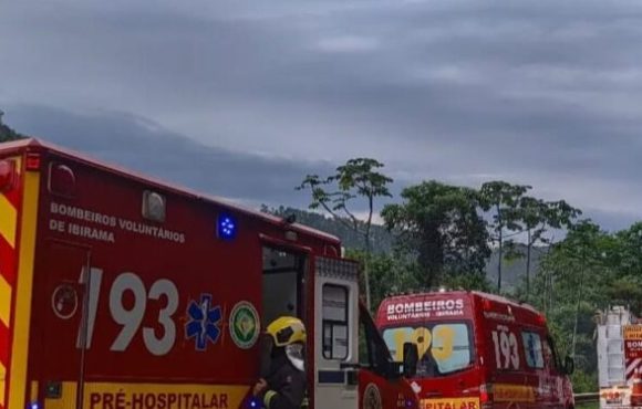 Acidente na SC-340 em Ibirama deixa condutor com ferimentos